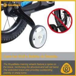Royalbaby Kids Bike Freestyle BMX Bicycle with Training Wheels Kickstand - Image 11