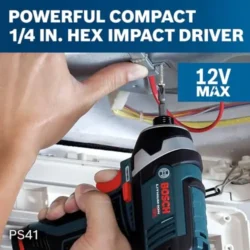 BOSCH CLPK22-120 12V Max Cordless 2-Tool 3/8 in. Drill/Driver and 1/4 in. Impact Driver Combo Kit with 2 Batteries, Charger and Case,Blue - Image 18