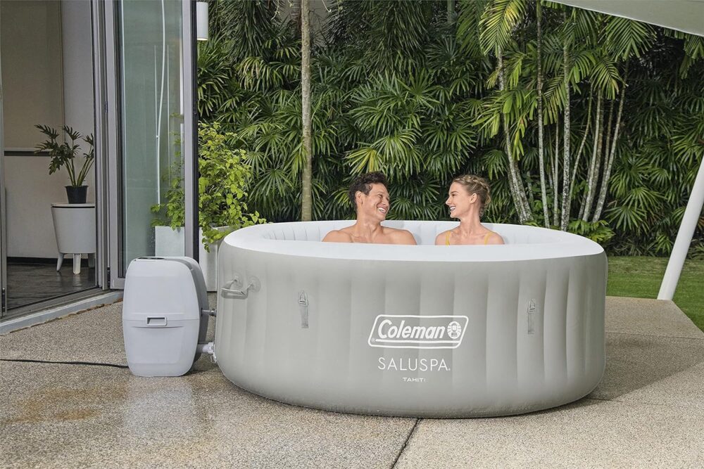 Inflatable Hot Tub Spa | Portable Hot Tub with Heated Water System and 140 Bubble Jets | Fits Up to 4 People - Image 3