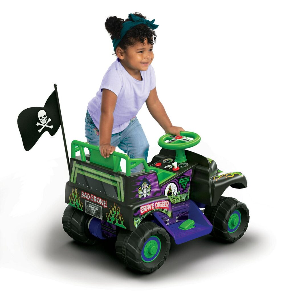 6 Volt Grave Digger Ride On Monster Truck ?with Authentic Monster Jam Graphics for Boys and Girls Ages 18-36 months - Image 2