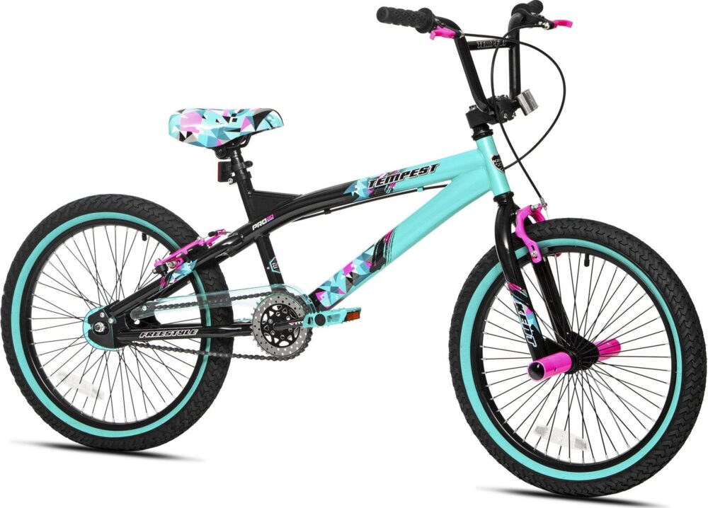 Kent Bicycles 20 Girl’s Tempest Bicycles, Black/Aqua