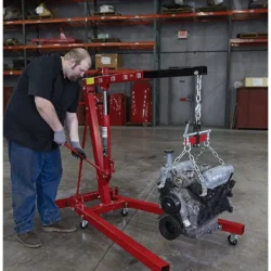 Strongway Hydraulic Engine Hoist with Load Leveler – 2-Ton Capacity, 1in.-82 5/8in. Lift Range - Image 8