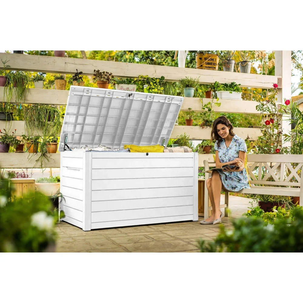 Keter XXL 230 Gallon Plastic Deck Storage Container Box Outdoor Patio - Image 10