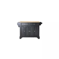Crosley Lafayette Natural Wood Top Kitchen Island - White - Image 7