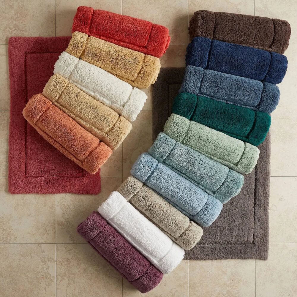 Hotel Regal Cotton Bath Rug - Spa Green Size 21x34 - Image 2