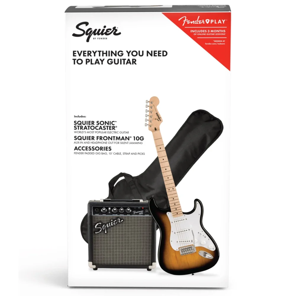 Squier Sonic Stratocaster Pack (2-Color Sunburst) - Image 4