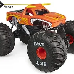 Monster Jam, Official Mega Grave Digger All-Terrain Remote Control Monster Truck with Lights - Image 4