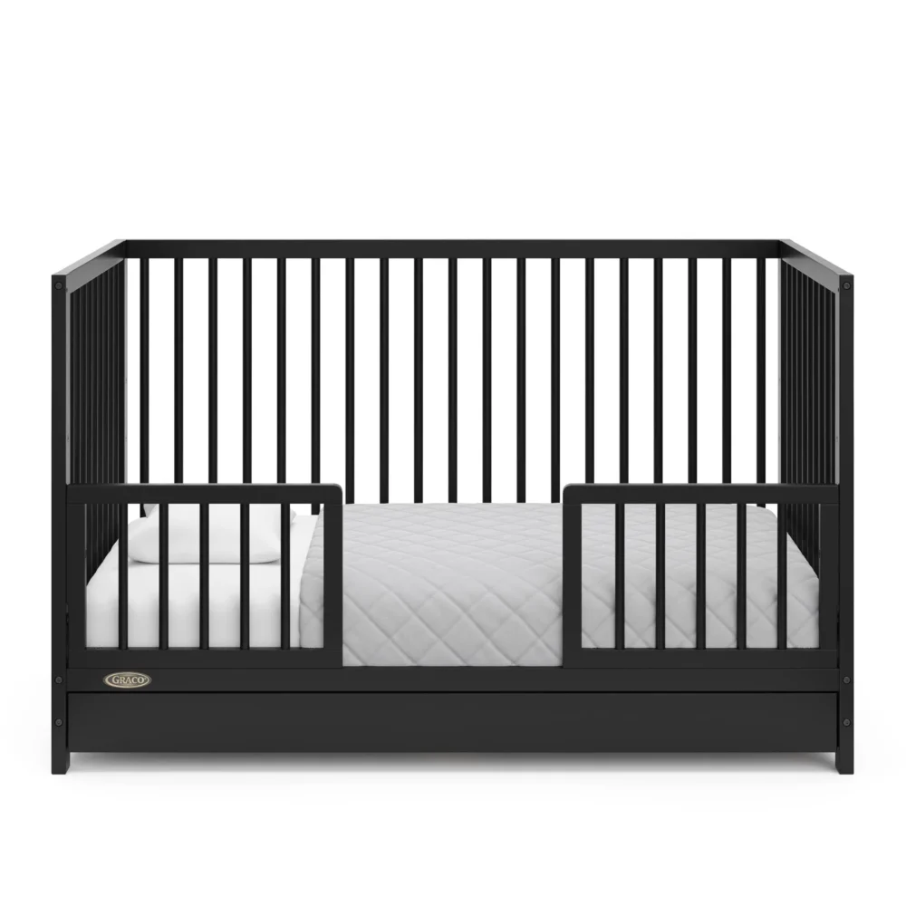 Graco - Teddi 5-in-1 Convertible Crib with Drawer - Black - Image 8