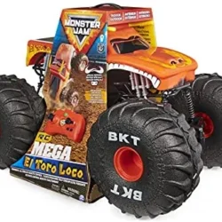 Monster Jam, Official Mega Grave Digger All-Terrain Remote Control Monster Truck with Lights - Image 8