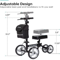 Elenker Knee Walker Steerable Medical Scooter Crutch Alternative - Image 2