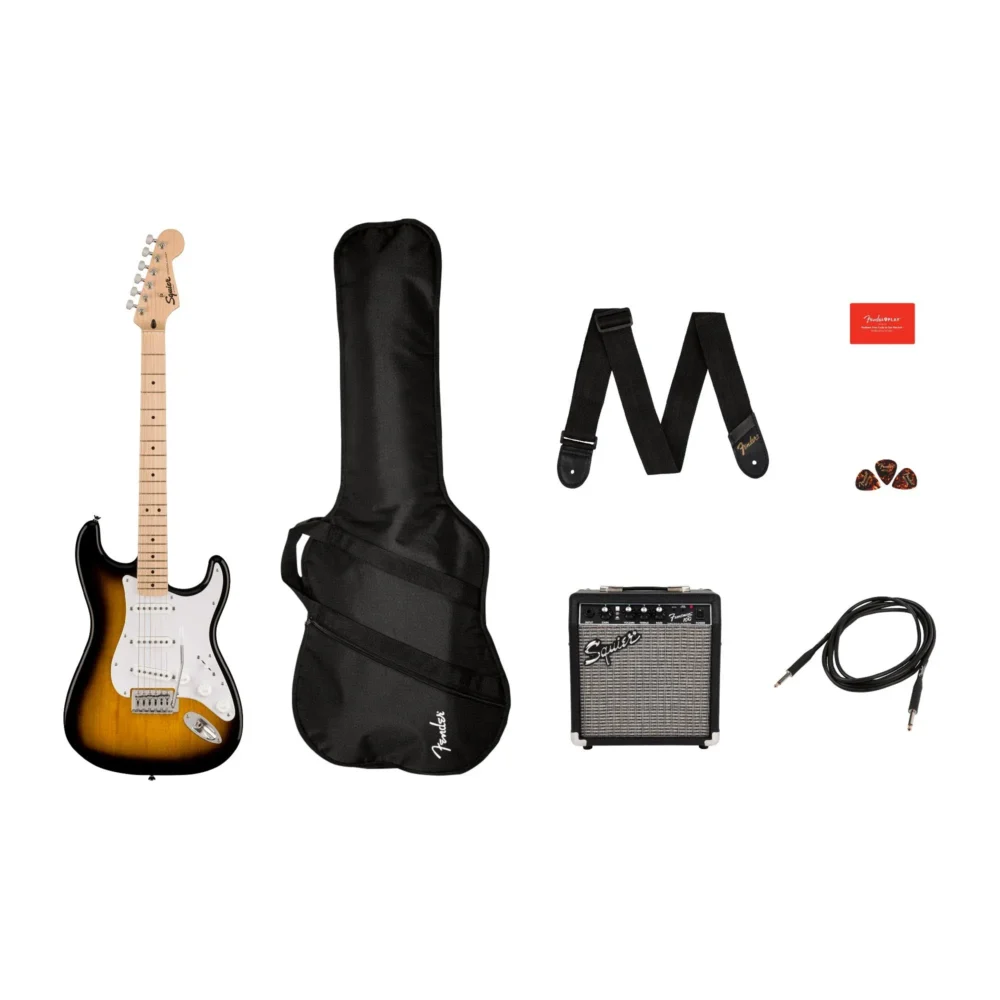 Squier Sonic Stratocaster Pack (2-Color Sunburst)