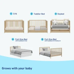 Graco - Teddi 5-in-1 Convertible Crib with Drawer - Driftwood - Image 3