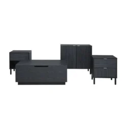 Sango Merk 2-Door Cabinet, Black - Image 8