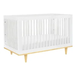 Baby Mod Marley 3-in-1 Convertible Crib, Greenguard Gold Certified - White and Natural