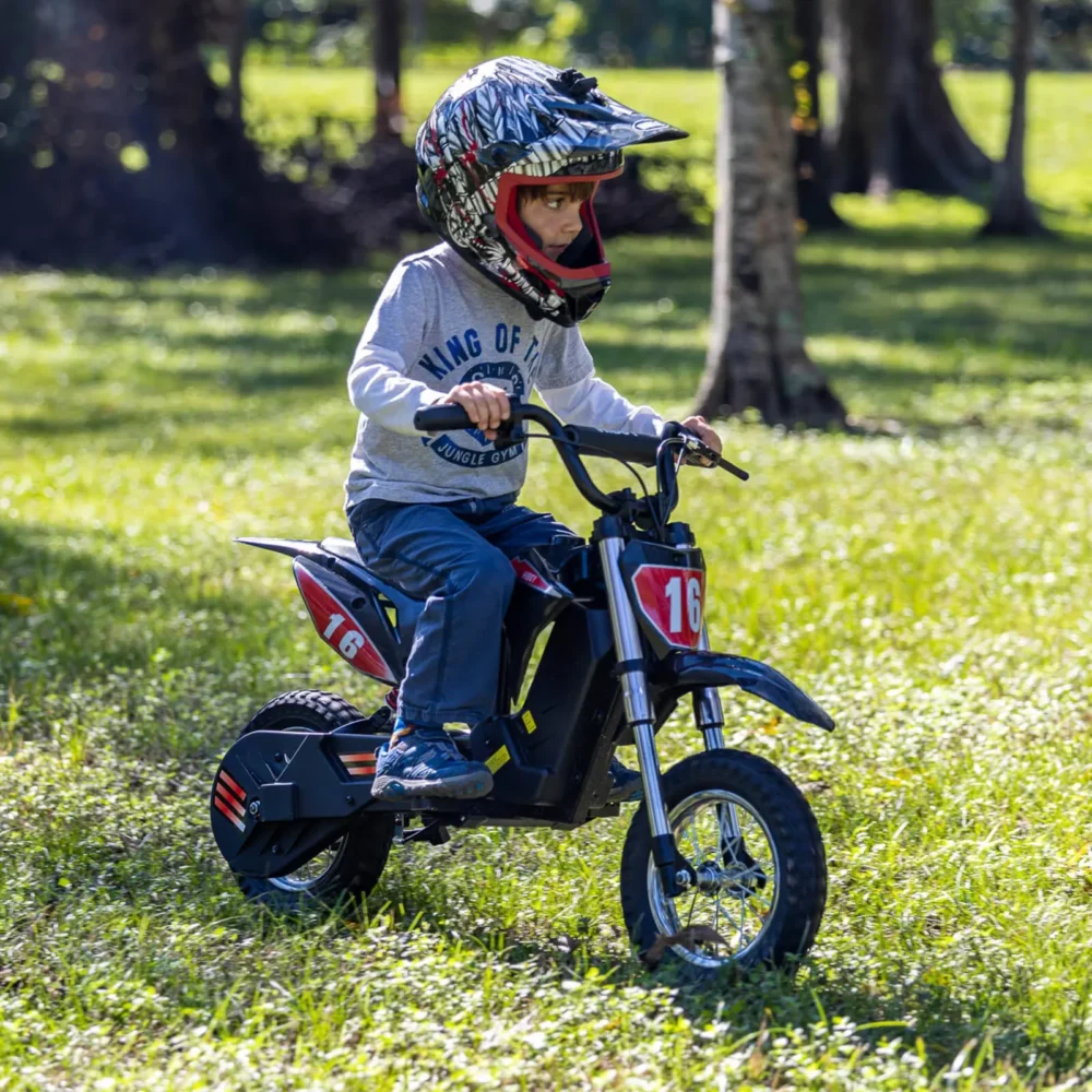 DK1 Electric Dirt Bike for Kids Ages 3-10, Red - Image 12