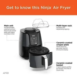 Ninja AF101 Air Fryer, 4 Qt, Black/gray - Image 12