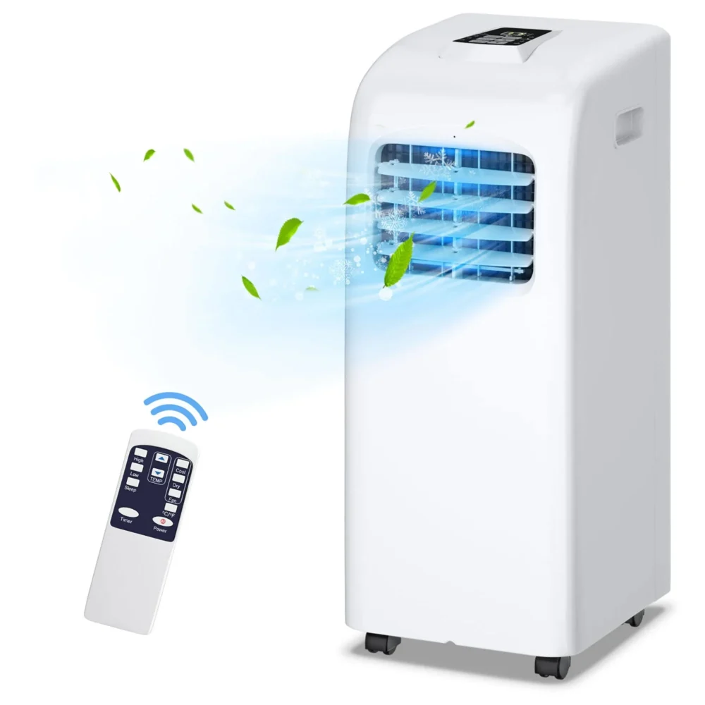 8000 BTU Portable Air Conditioner & Dehumidifier Function Remote w/ Window Kit - White - Image 5