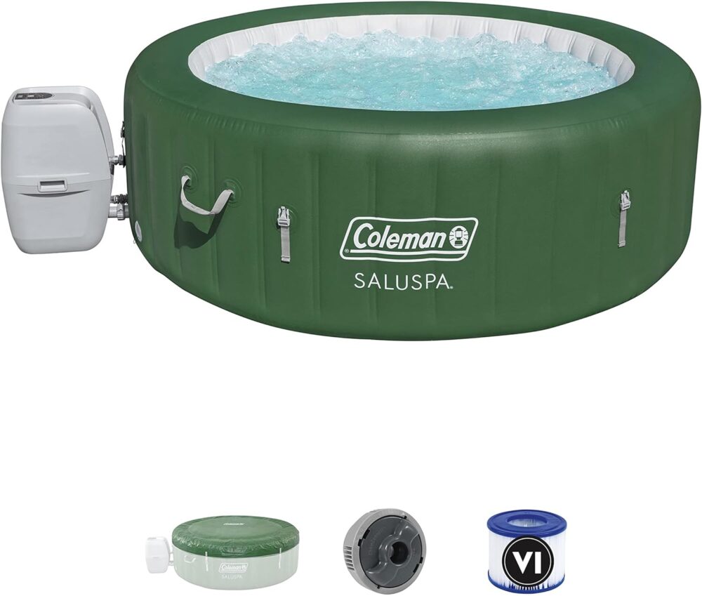 Inflatable Hot Tub Spa | Portable Hot Tub with Heated Water System and 140 Bubble Jets | Fits Up to 4 People - Image 14