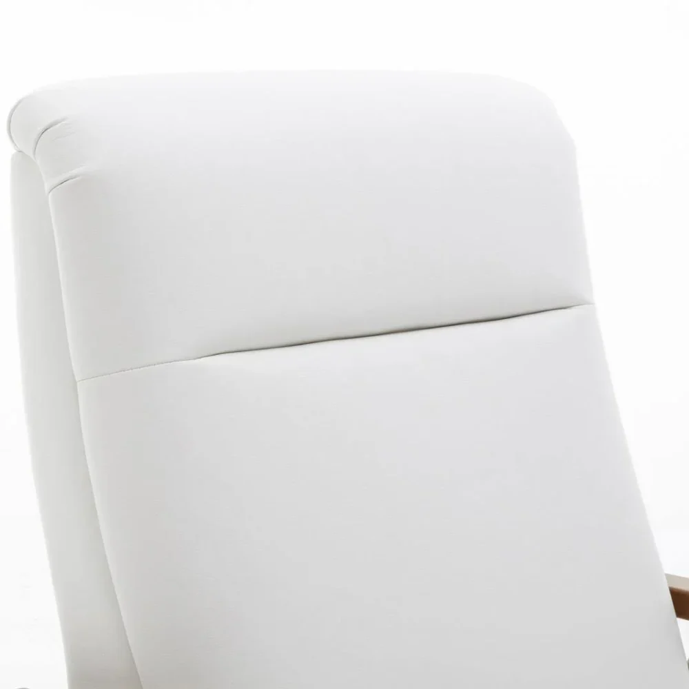 Laflamme Recliner Upholstery Material: White Faux Leather - Image 8