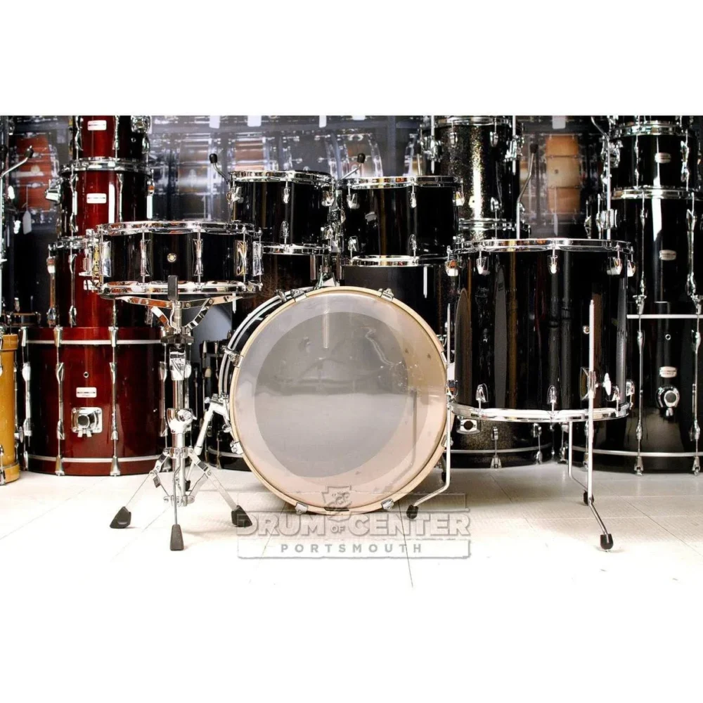 Stage Custom Birch 5-Piece Shell Pack with 22" Bass Drum - Raven Black - Image 4