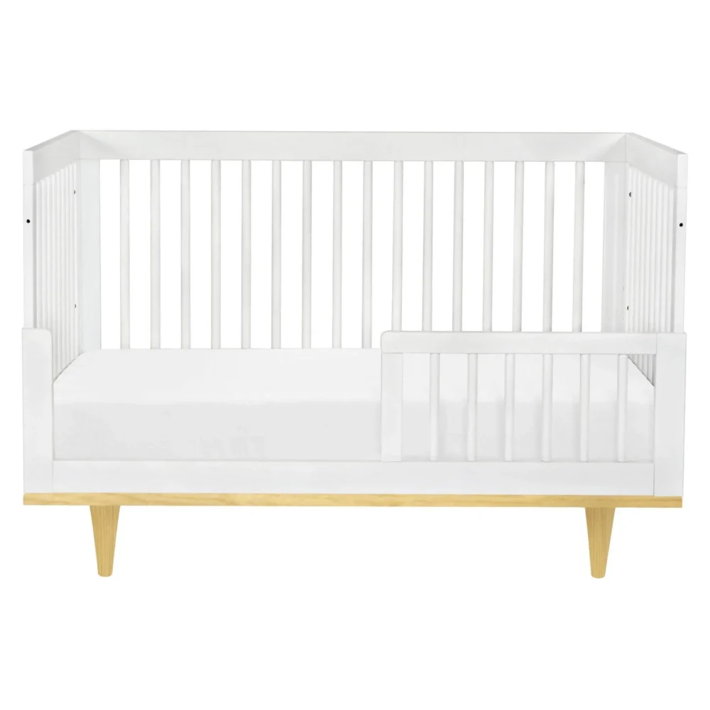 Baby Mod Marley 3-in-1 Convertible Crib, Greenguard Gold Certified - White and Natural - Image 11