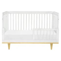 Baby Mod Marley 3-in-1 Convertible Crib, Greenguard Gold Certified - White and Natural - Image 11