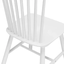 Windsor White Solid Wood Dining Chairs for Kitchen and Dining Room (Set of 4) - Image 8