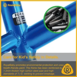 Royalbaby Kids Bike Freestyle BMX Bicycle with Training Wheels Kickstand - Image 8