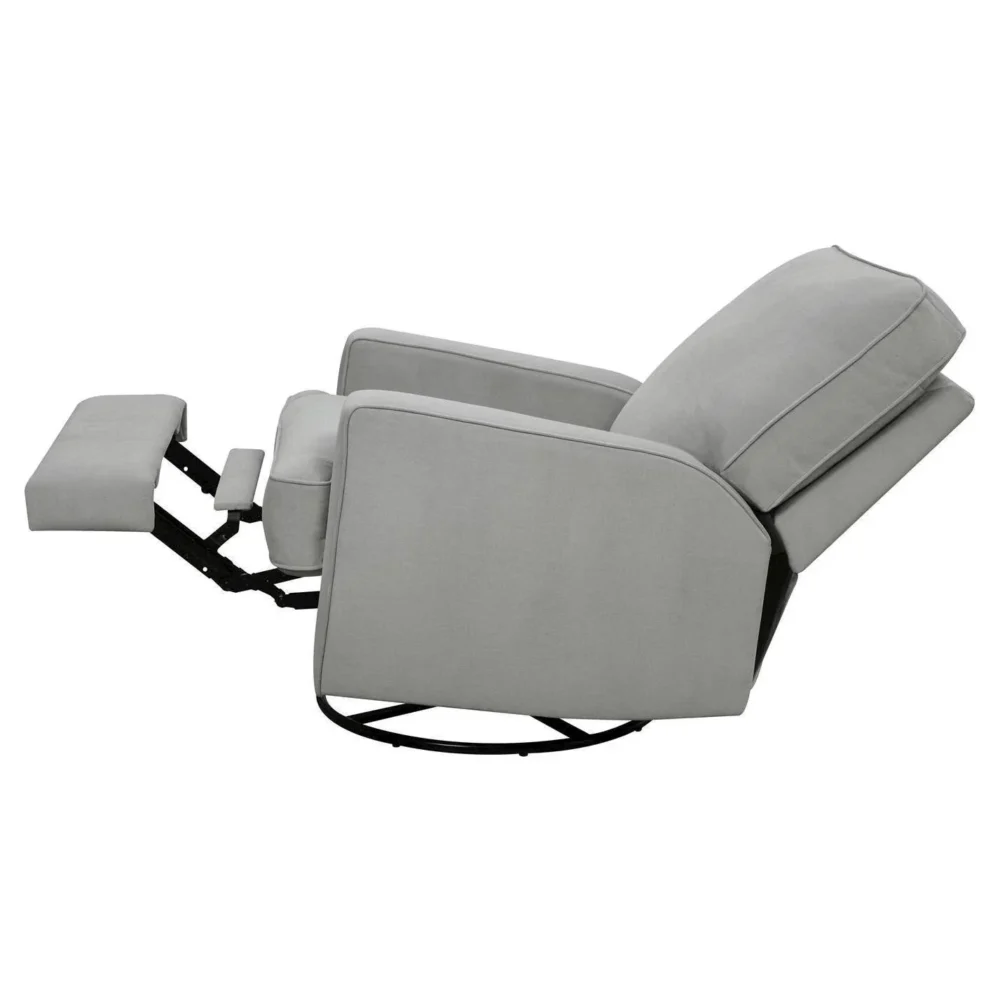 LuAnn Swivel Gliding Recliner Gray - Baby Relax - Image 4