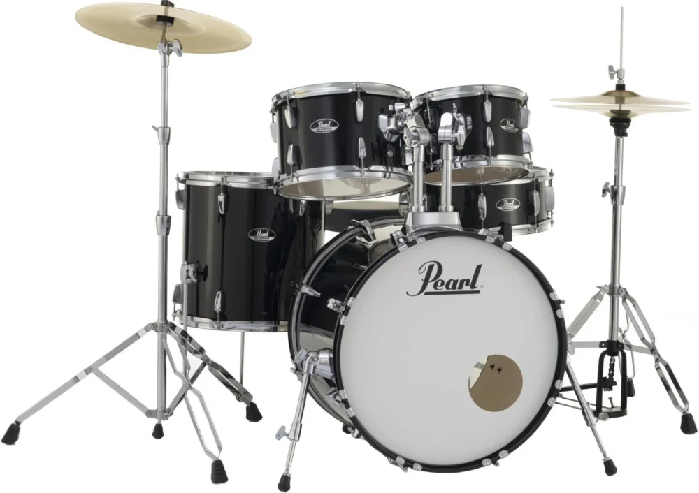 Pearl Roadshow 5-Piece Fusion Drum Set - Jet Black