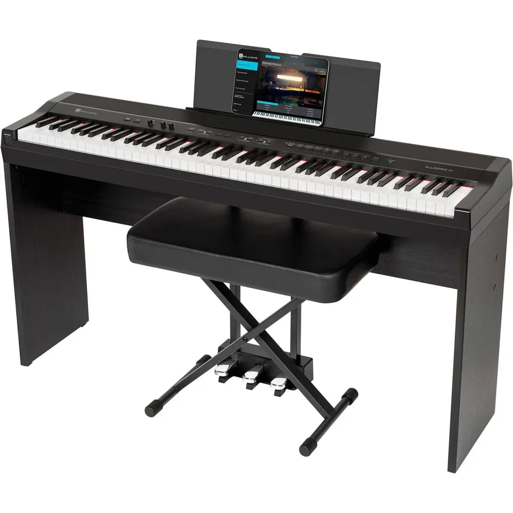 Williams Allegro IV In-Home Pack Digital Piano with Stand, Bench and Piano-Style Pedal White - Image 10