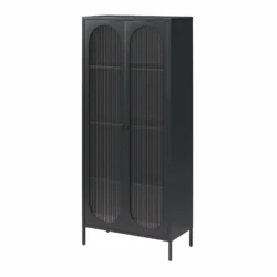 Mr. Kate Luna Tall 2 Door Accent Cabinet with Fluted Glass, Sky Blue - Image 10