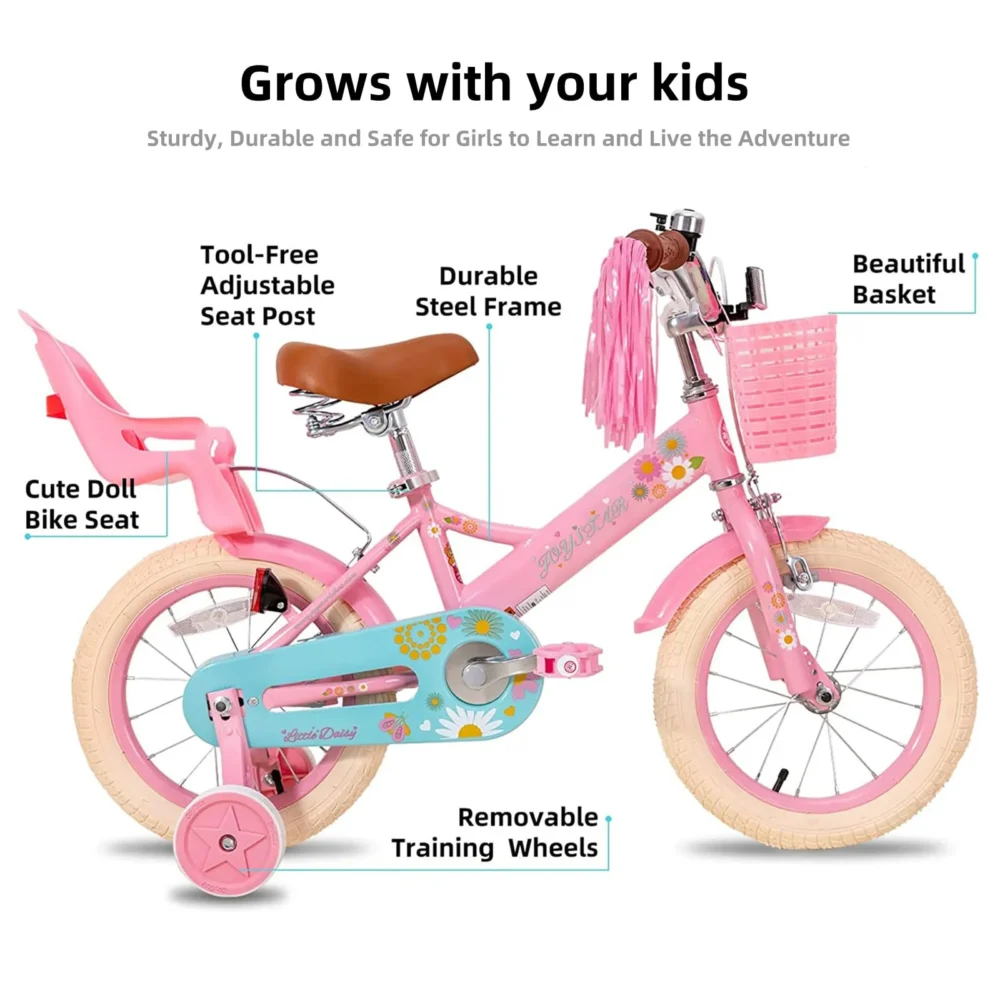 JOYSTAR Kids Bike Little Daisy 14 Inch Girls Bike - Image 9