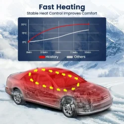 Hcalory Diesel Air Heater, 12V 5KW-8KW Parking Heater with LCD Switch & Remote Control & Muffler for Motorhome Boat RV Trucks Car Bus Trailer, Black - Image 4