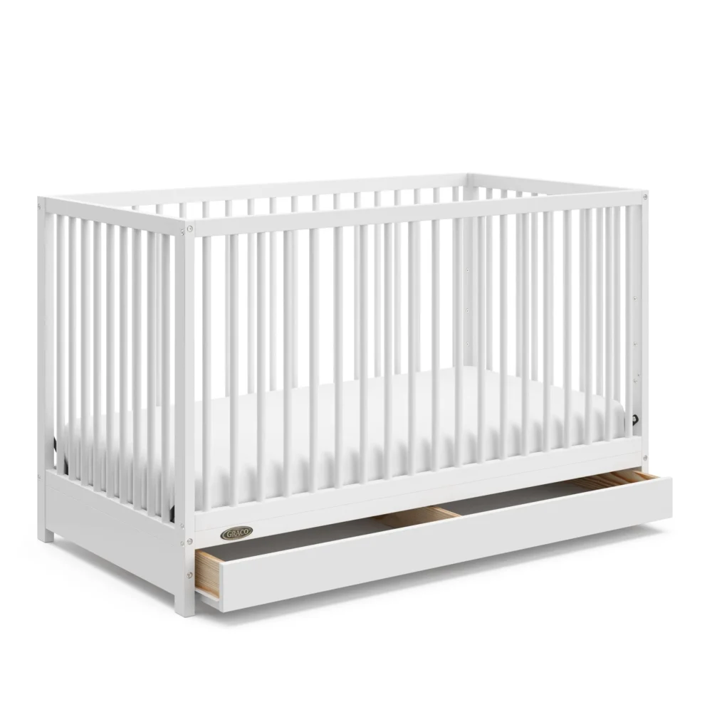 Graco - Teddi 5-in-1 Convertible Crib with Drawer - White