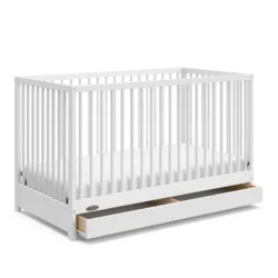 Graco - Teddi 5-in-1 Convertible Crib with Drawer - White