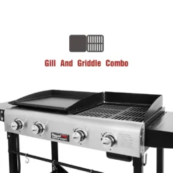 4-Burner Portable Gas Grill and Griddle Combo - Image 4