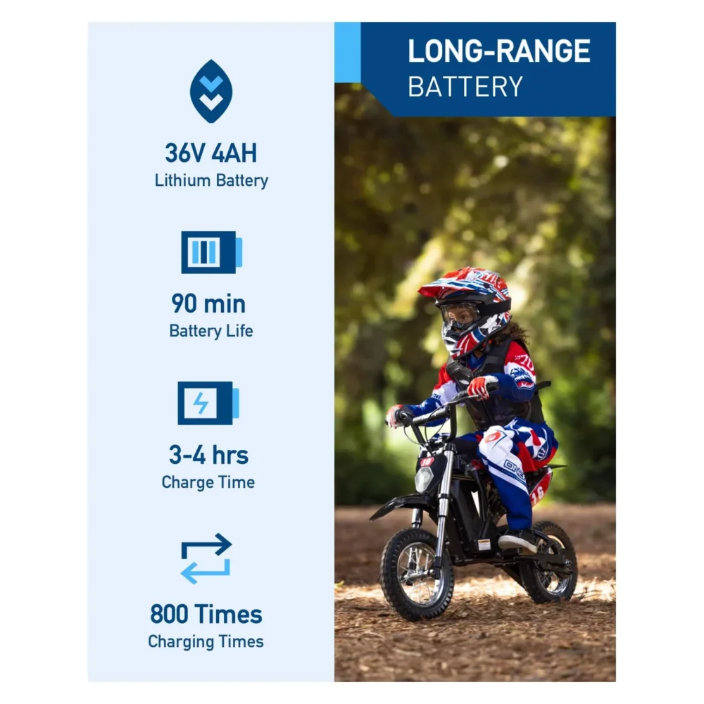 DK1 36V/4Ah 300W Electric Dirt Bike for Kids - Image 11