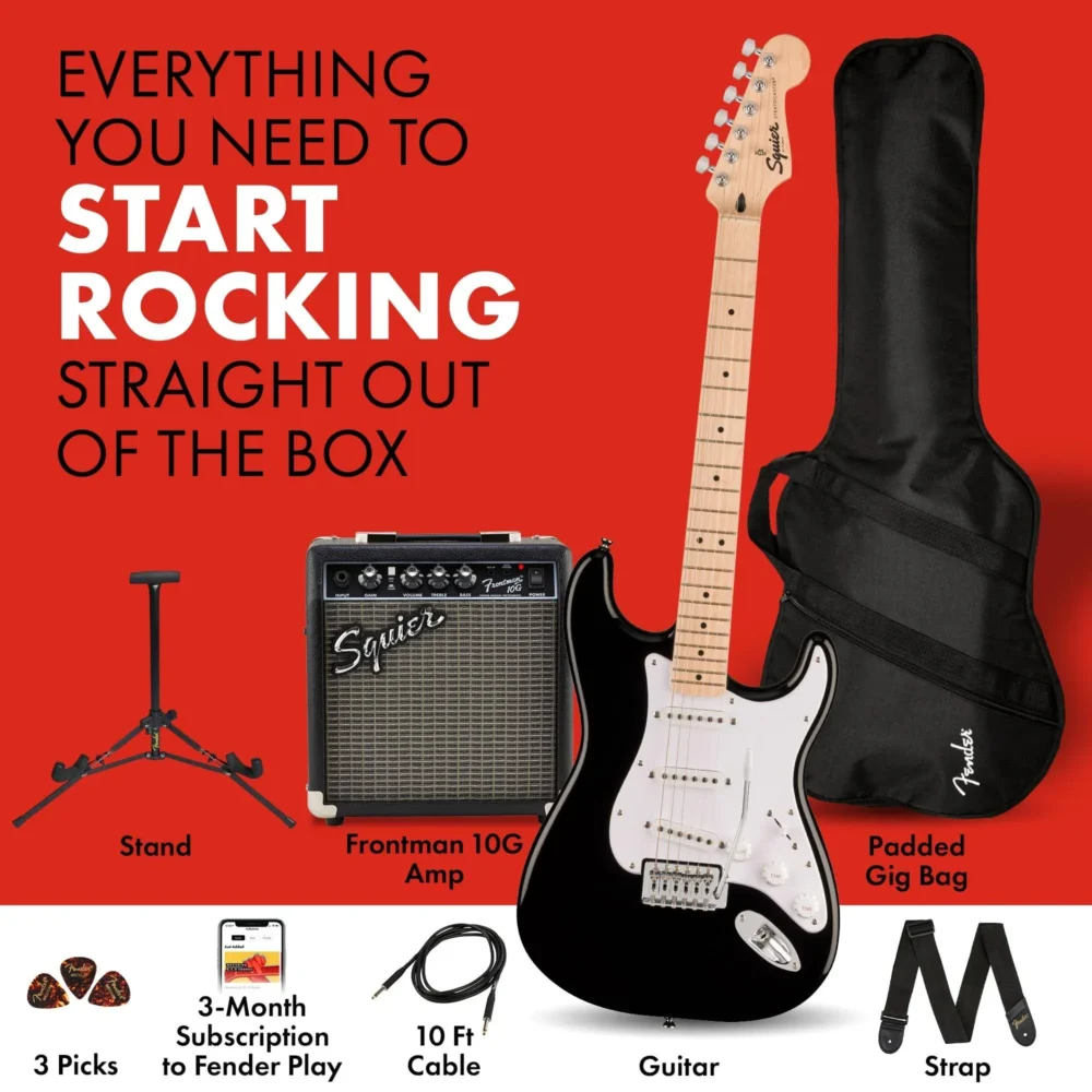 Squier Sonic Stratocaster Pack (Black) - Image 2