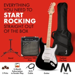 Squier Sonic Stratocaster Pack (Black) - Image 2