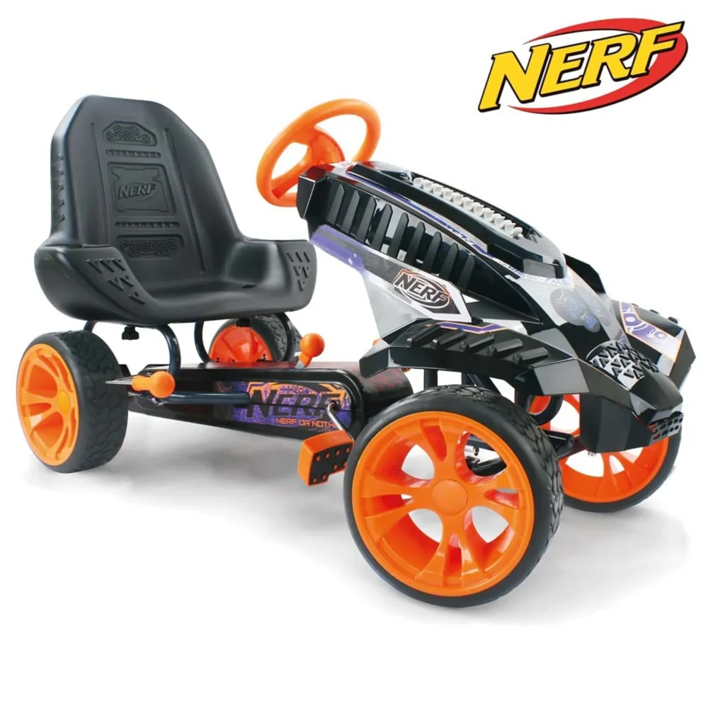 Nerf Battle Racer Ride-on Pedal Go-Kart for Boys and Girls, Multi-color - Image 6