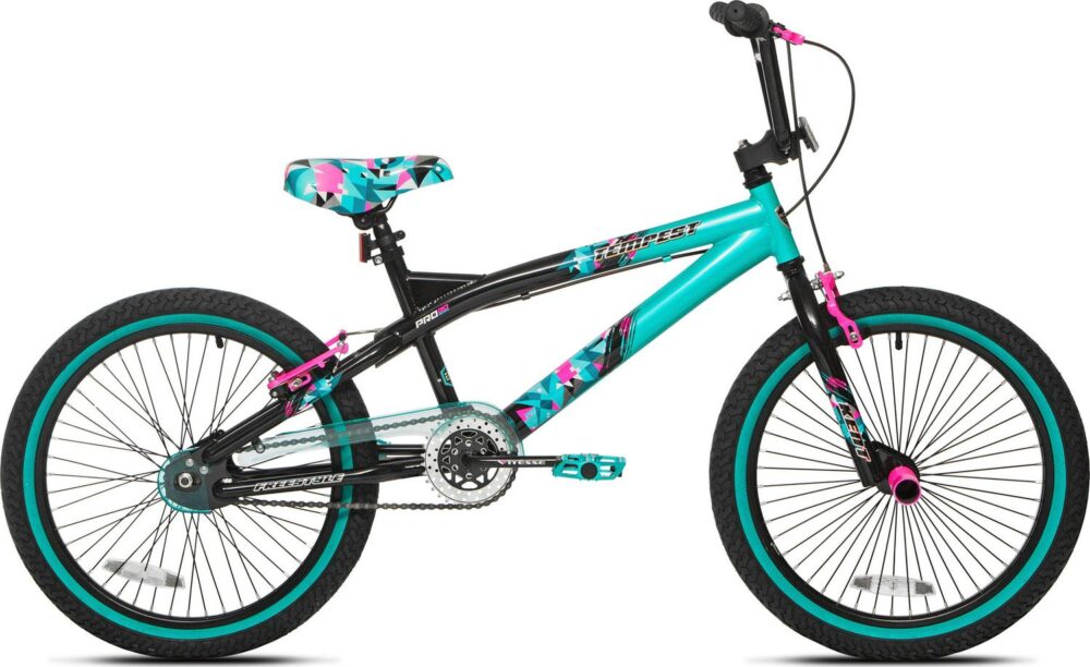 Kent Bicycles 20 Girl’s Tempest Bicycles, Black/Aqua - Image 2