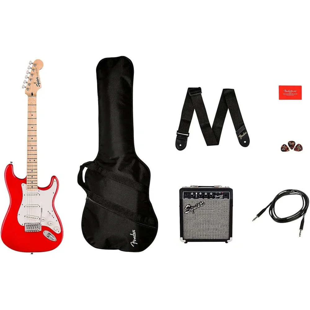 Sonic?Stratocaster?Limited-Edition?Maple?Fingerboard?Electric?Guitar?Pack?with?Frontman?10g?Amp?Torino?Red - Image 5