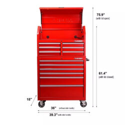 36 in. 12-Drawer Tool Chest and Cabinet Combo - Image 2