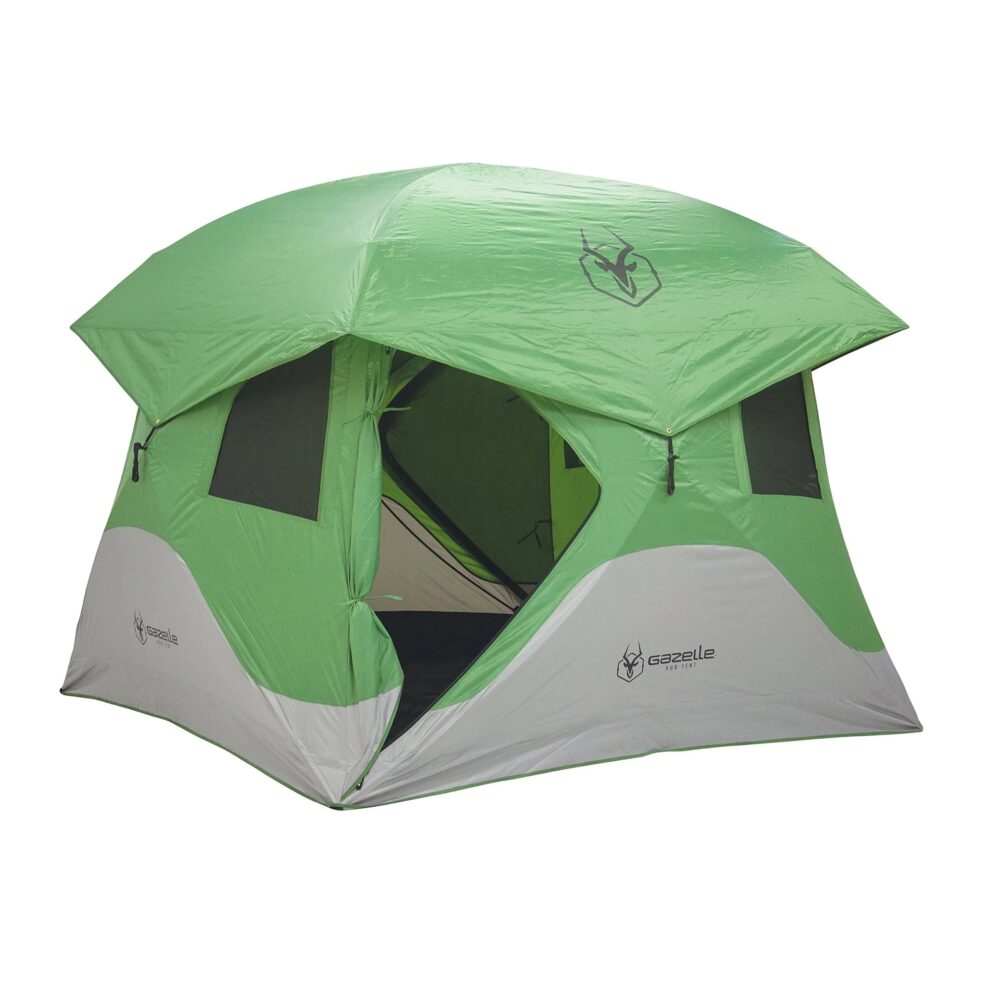 Gazelle T4 4-Person Green Pop Up Portable Camping Hub Tent - Image 6