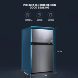 Mini Fridge with Freezer, 3.1 Cu.Ft Small Refrigerator, Compact Refrigerator with LED Light - Image 4