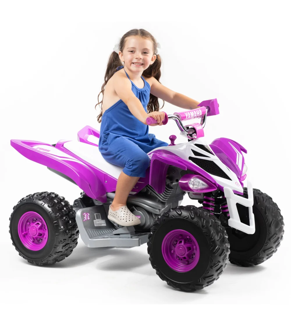 ATV 12-Volt Battery-Powered Ride-On ATV - Purple and White for Girls Ages 3-5 Years, Size: 12V