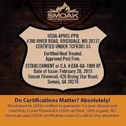 Smoak Firewood Kiln Dried Cooking Grade 16 inch Wood Logs, White Oak, 60-70 lbs at VMinnovations - Image 5