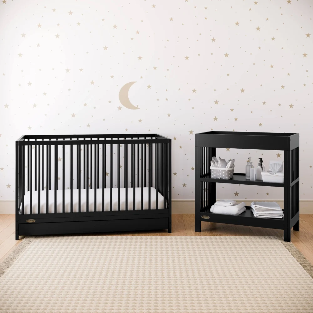 Graco - Teddi 5-in-1 Convertible Crib with Drawer - Black - Image 6