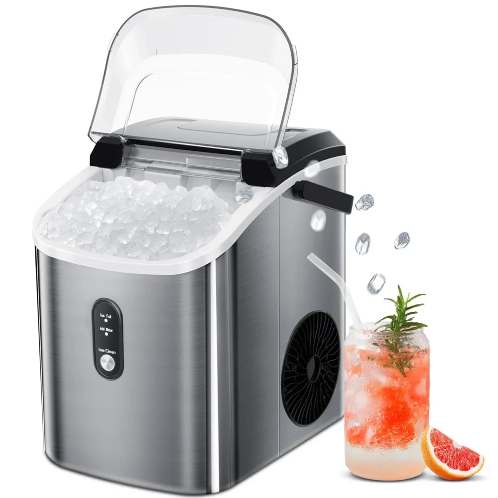 34-lb Countertop or Portable Nugget/Pebble Ice Maker (Silver Stainless Steel) Z580016